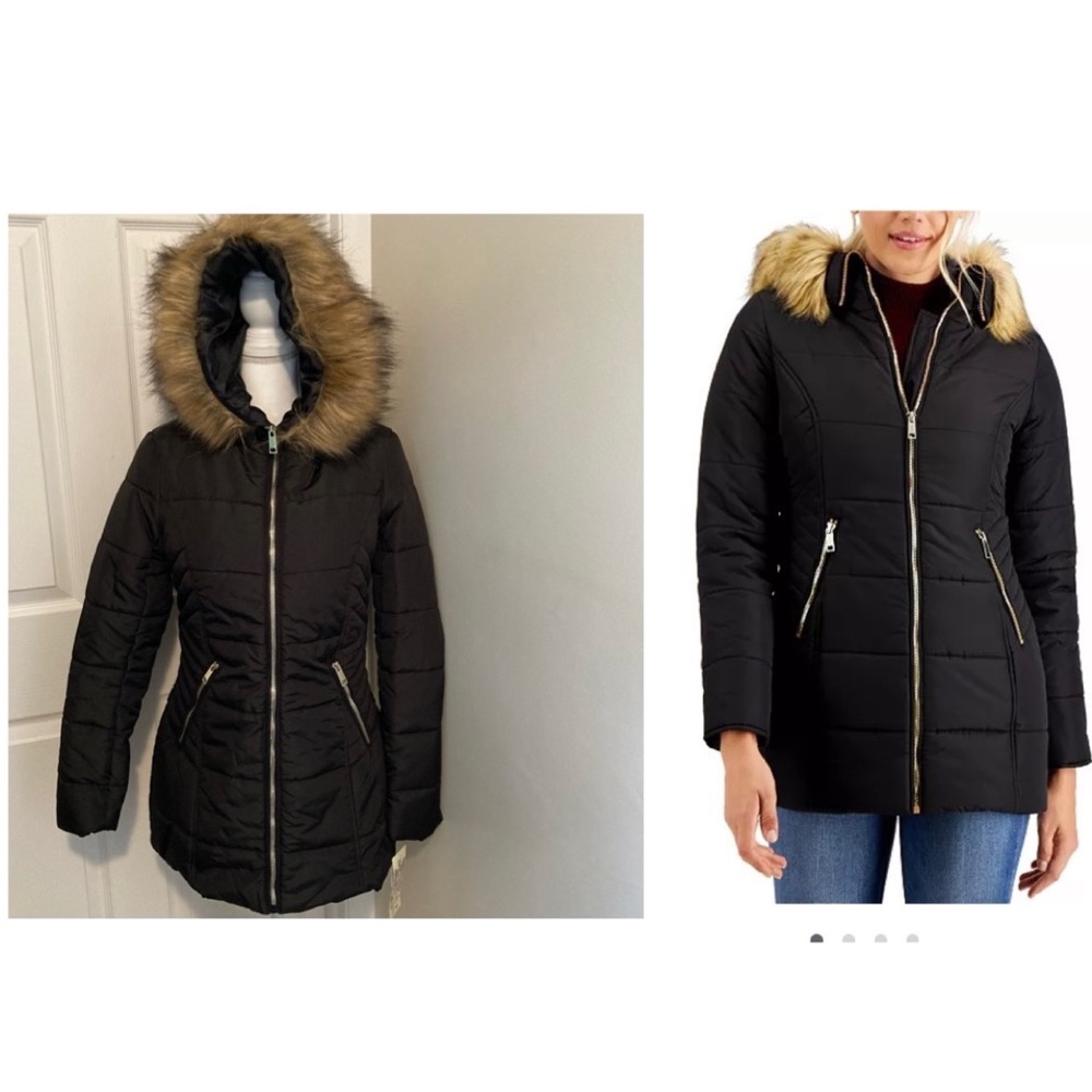 MARALYN & ME Juniors Mid Length Puffer Coat